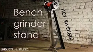Bench Grinder Stand Build (hot riveting)
