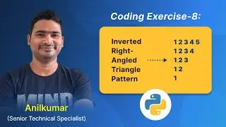 P88 - Code with Anil: Inverted Right Angled Triangle Pattern  [తెలుగు]