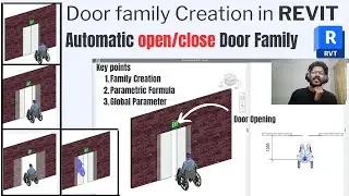 Door Family Creation in Revit | Automatic OPEN/CLOSE Door Family |Parametric & If Statement in REVIT