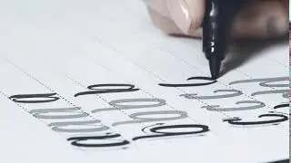 Каллиграфия брашпеном (brushpen). Прописи