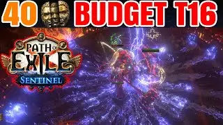*OUTDATED* 40c BUDGET t16s LS Lightning Strike Champion build guide Path of Exile 3.18 Sentinel POE