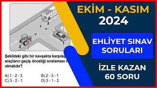 İYİ ÇALIŞAN KAZANSIN / 2024 EKİM EHLİYET SINAVI SORULARI / EHLİYET SINAV SORULARI 2024