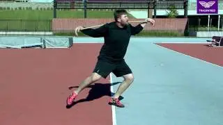 HOW TO THROW DISCUS-SEGMENTED FULL LINE DRILL WITH STICK