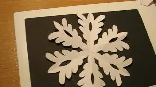 Как вырезать красивую снежинку из бумаги  Пошагово  Снежинка26