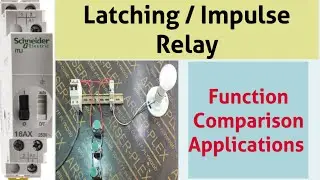 Latching Relay Impulse relay, Latching Relay Basics  and working principle, pulse on pulse off relay