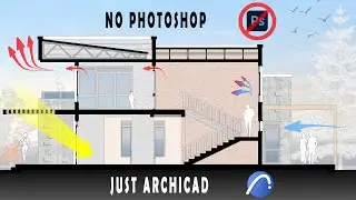 No Photoshop, Just Archicad. Create a Design section with just archicad
