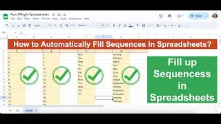 How to Auto Fill Sequences in Spreadsheet? | #excel |#computer