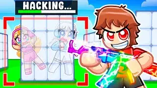 Using WALL HACKS To Cheat In Roblox Rivals With MY CRAZY FAN GIRLS...