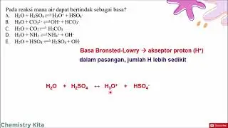 Pada reaksi mana air dapat bertindak sebagai basa?