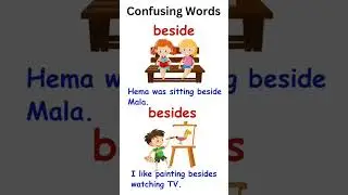 beside v/s besides|| Learn the meaning, difference and usage @ LIY English|| Learn It Yourself
