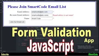 HTML Form Validation In JavaScript | JavaScript Project For Students | 