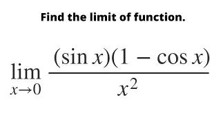 Calculus I: Limit of Trigonometric Functions 2