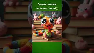 Супер милые вязаные змеи!Идеи для символа 2025 года #амигуруми #вязание