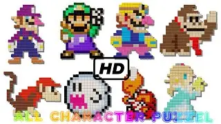 Super Mario Party - All Character Puzzles HD