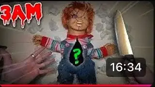 Scary) cutting  haunted chucky doll at 3am!! What’s inside haunted doll*