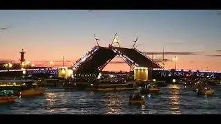 Развод мостов. ускоренное и обычное видео. 06.2022_Питер