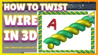 AutoCAD 3D Twisted Pair Wire | AutoCAD 3D Rope | AutoCAD Cable | Sweep Twist Command.