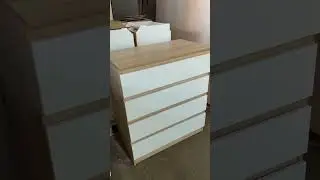 Комод 4 ящика Лайт дуб сонома + білий розмір 800*450*900 мм