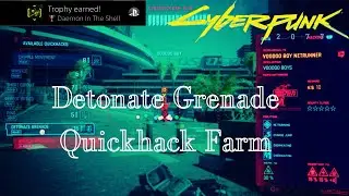 Cyberpunk 2077 Detonate Grenade Quickhack Location - Daemon in the Shell Trophy Guide