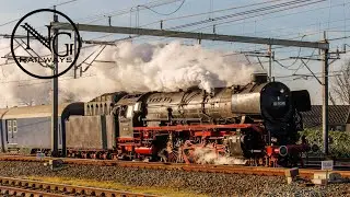 29 november 2024 Doorkomst van de SSN stoomlocomotief 01 1075 en waterwagen in Woerden