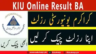 KIU Online Result 2021 BA