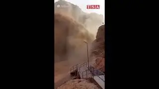Impressionnant lâcher d'eau au barrage de Brezina (El Bayadh) plein à ras bord