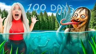 100 DAYS ON THE LAKE vs EVIL MERMAID MAMA.EXE