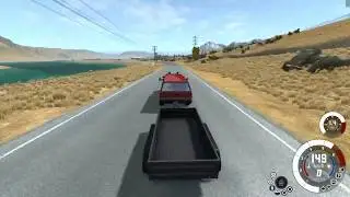 #BeamNG Drive Пикап летит с прицепом и неожиданно...
