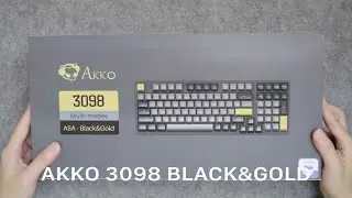 AKKO 3098N Multi-modes Black Gold hotswap (TTC Switch) Keyboard ASMR Unbox - 4K