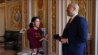 Senator Booker Speaks with his 2024 State of the Union Guest Roshni Kamta