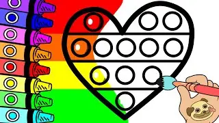 Dibuja y Colorea POP IT Arcoíris 💖🧡🌈Dibujos Para Niños