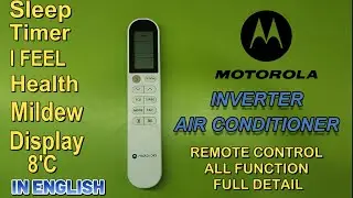 How to Use Motorola Air Conditioner Remote | Full Explanation