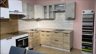 Лофт (Бетон светлый/Дуб майский); Кухонный гарнитур модульный.