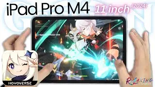 iPad Pro 11 2024 Genshin Impact Gaming review Apple M4 | Battery Drain test