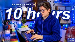 STUDY WITH ME LIVE | 10 HOURS ✨ Harvard Alumnus, Chill Work With Me, Rain Sounds, Pomodoro Timer