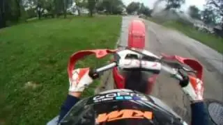 ridin on the pitbike (wheelies on the xr 70)