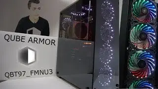 Обзор!  QUBE ARMOR QBT97_fmnu3 стеклянный компьютерный корпус  //  