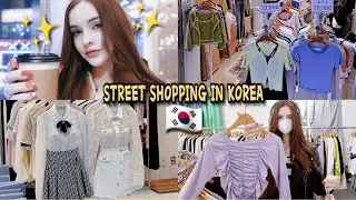 VLOG: STREET SHOPPING IN KOREA / CLOTHES , ACCESSORIES / HANG OUT WITH MY FRIEND