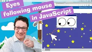Eyes following mouse in JavaScript | p5.js in codeguppy