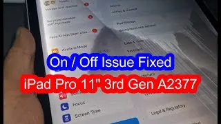 Apple iPad Pro 3rd Gen 11" 2021 (A2377) LCD, Water Damage & On/Off Apple Logo Stuck Fixed Full Video