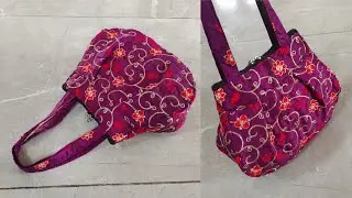 रेडिमेड स्टाइल बैग बनाएं घर पर ही- zipper handbag cutting and stitching at home/ bag bnane ka tarika