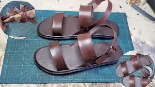 How to make men's leather sandals