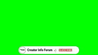 Creator Info Forum Jaisa Green Screen wala Subscribe Button Kaise Banaye !! 