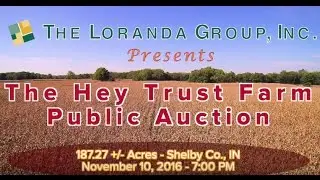 Shelby Co., IN 187 Acre Real Estate Auction Promotional Video by The Loranda Group