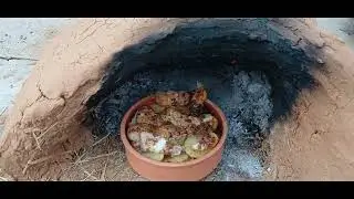 Печь из глины и соломы. Готовлю вкусняшки.