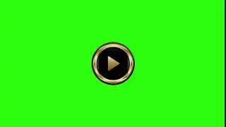 Animated Play Button Click   Green Screen Full HD Chroma key