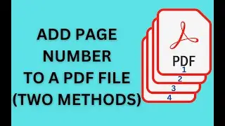 How to Add Page Number to a PDF File | Insert Page Number in PDF