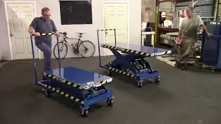 VERTI-LIFT PORTABLE SCISSOR LIFT- BATTERY VS. FOOT PUMP