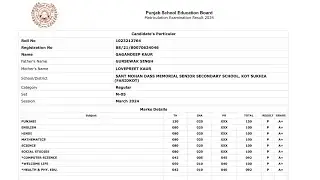 PSEB 10th Result 2024 Kaise Dekhe ? How To Check Punjab Board 10th Result 2024 ? PSEB Result 2024