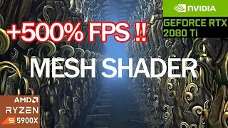 3DMark Mesh Shader Benchmark +500% FPS !  | 1440P | 2080Ti + 5900X